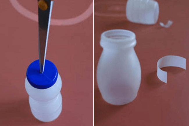 Đục lỗ nắp chai nhớ đừng đục rộng quá