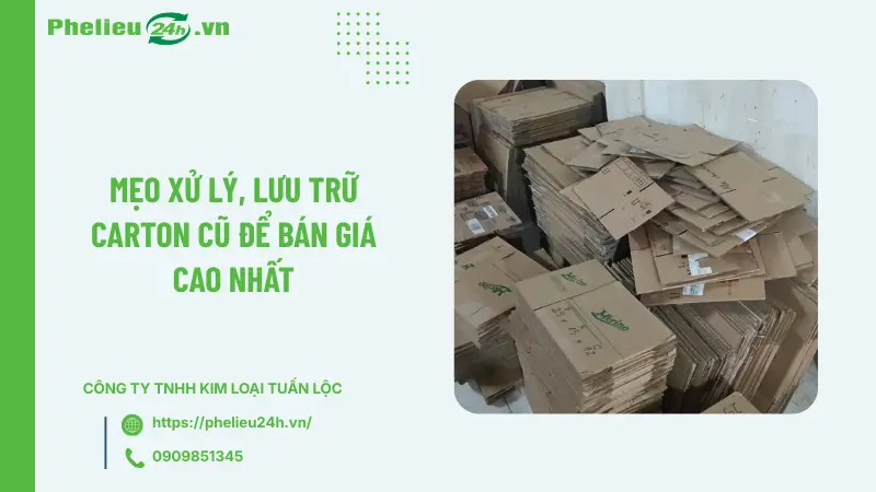 Mẹo xử lý, lưu trữ carton cũ để bán giá cao nhất Mẹo xử lý, lưu trữ carton cũ để bán giá cao nhất
