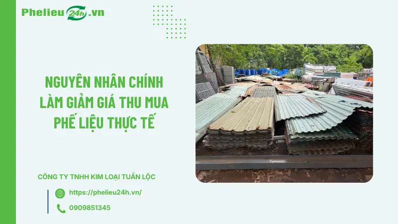 Nguyên nhân chính làm giảm giá thu mua phế liệu thực tế Nguyên nhân chính làm giảm giá thu mua phế liệu thực tế