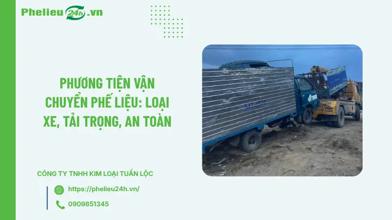 Phương tiện vận chuyển phế liệu: Loại xe, tải trọng, an toàn